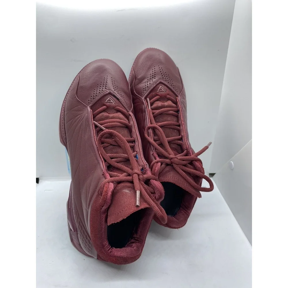 Brandblack 218 BB Leather High Top Sneakers Oxblood Red Mens 10